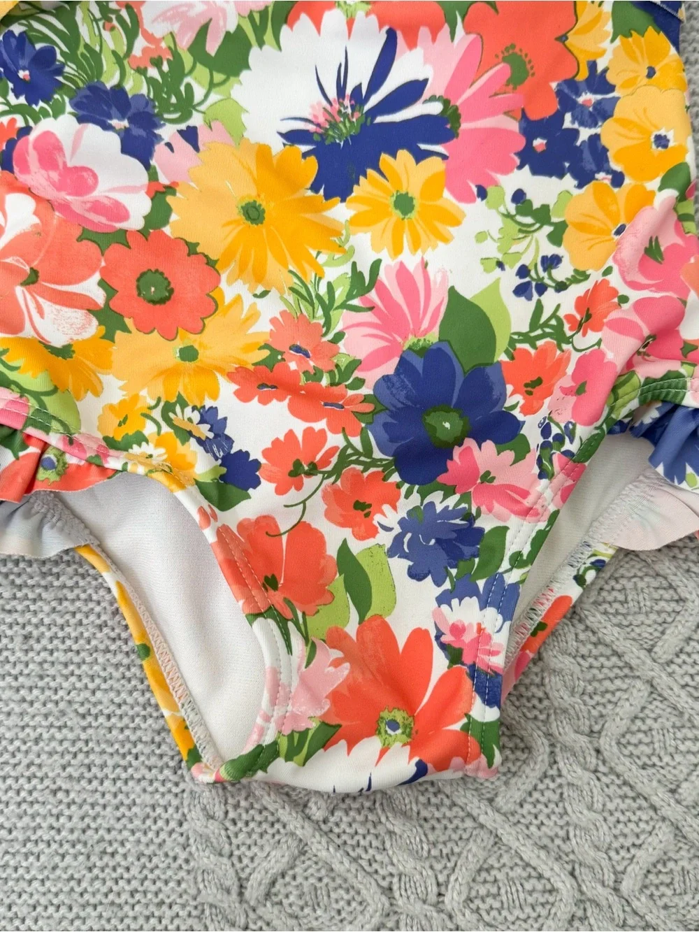Janie and Jack Matching Siblings Floral Swimsuits Boy Size 3 Baby Girl 6-12M